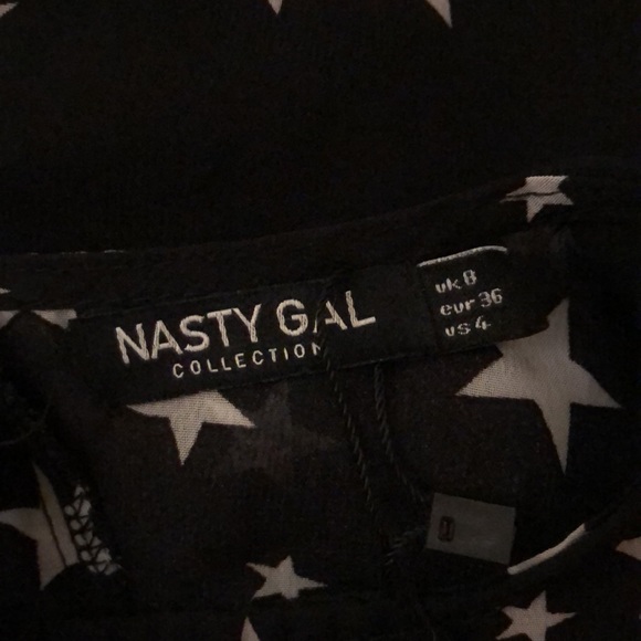 NWT Nasty Gal Walk of Fame sheer star print dress - - Picture 7 of 11
